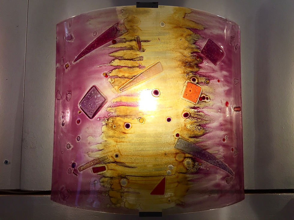 Miniature : Applique murale en verre violette