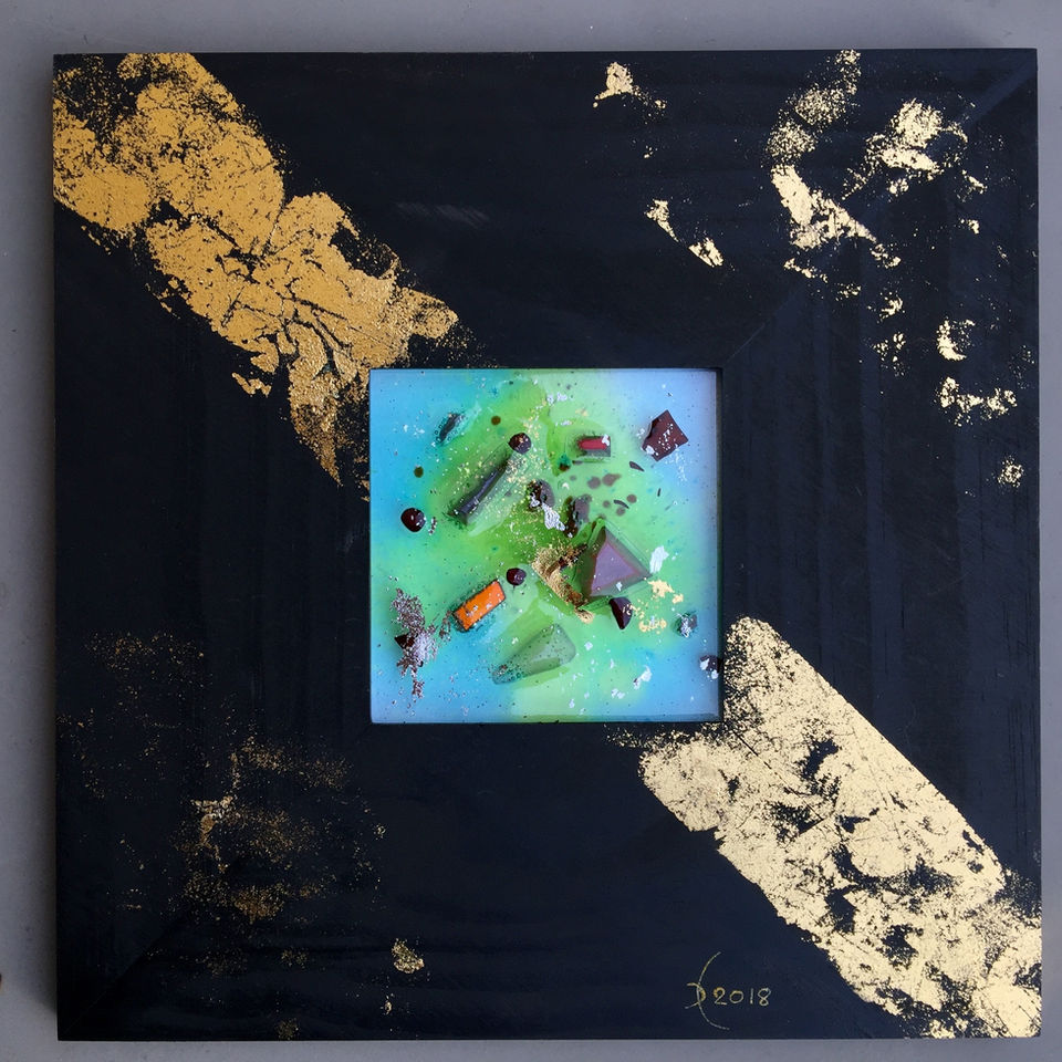 Tableau en verre, fusing, artiste verrier