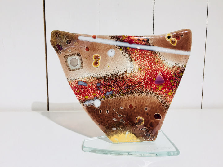 Sculpture verre, fusing, artiste verrier