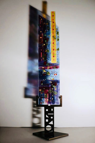 Sculpture verre, fusing, artiste verrier