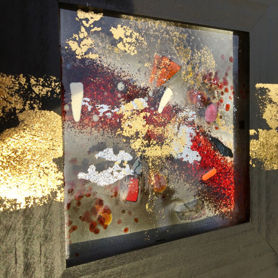 Tableau en verre, fusing, artiste verrier