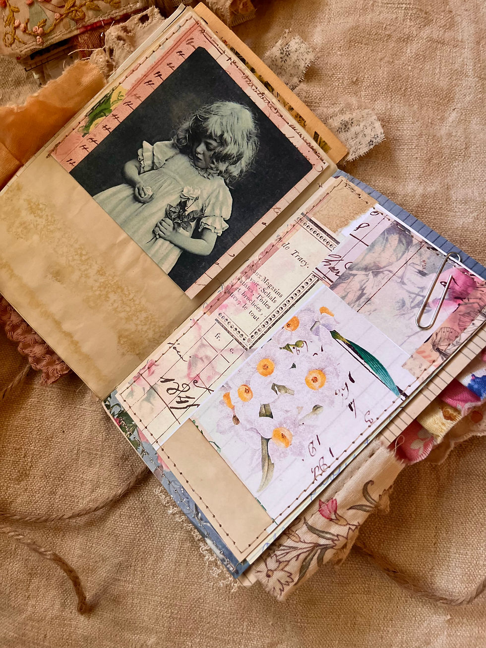 Thumbnail: embroidered field notes journal 