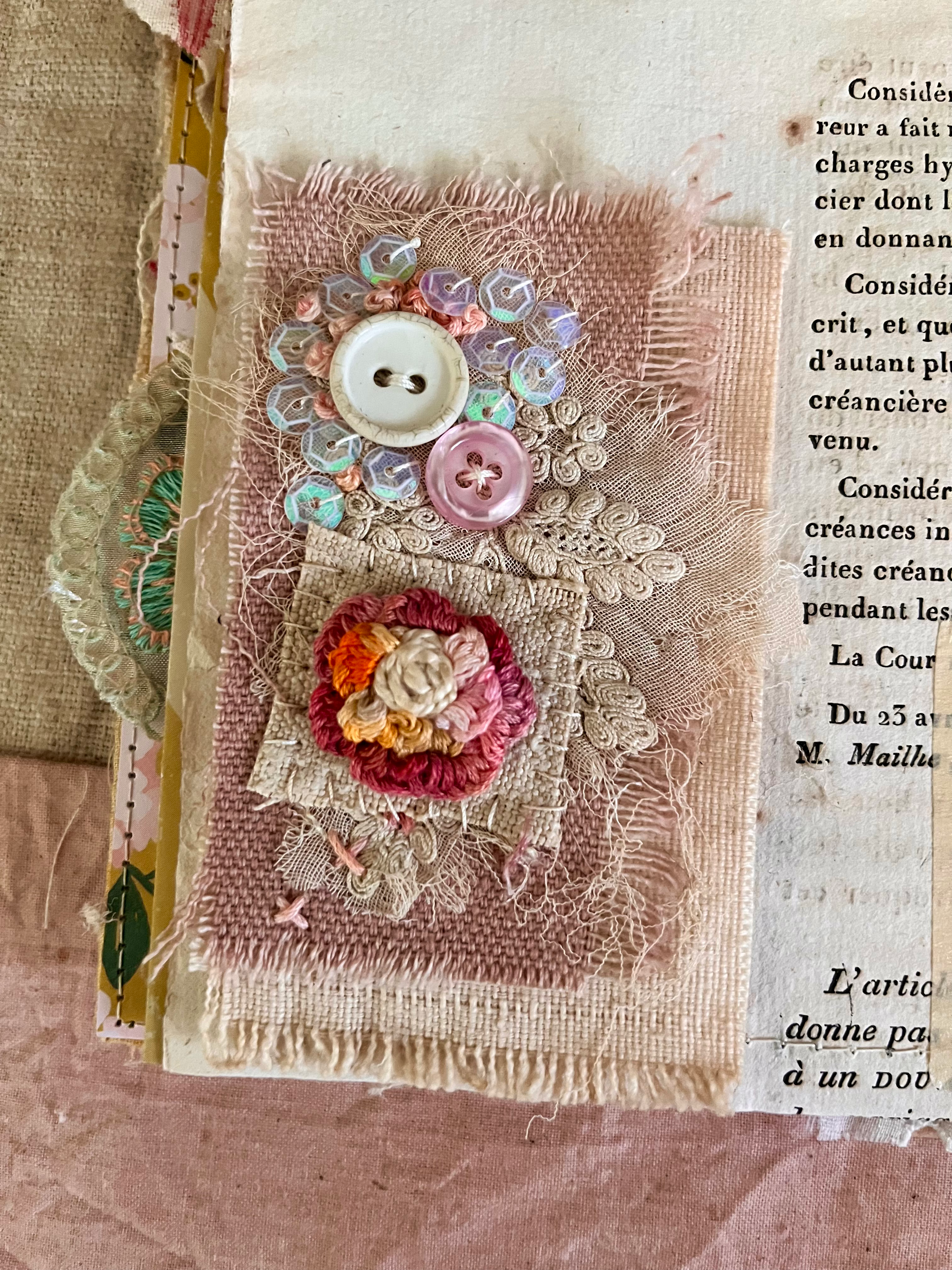 embroidered textile cluster