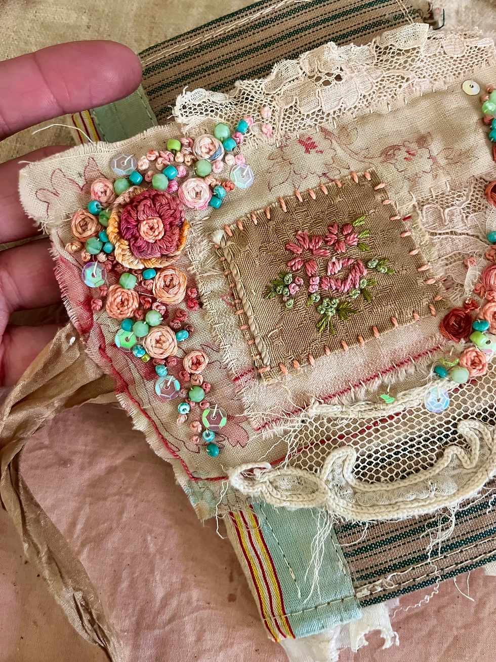 Thumbnail: antique embroidered journal closure