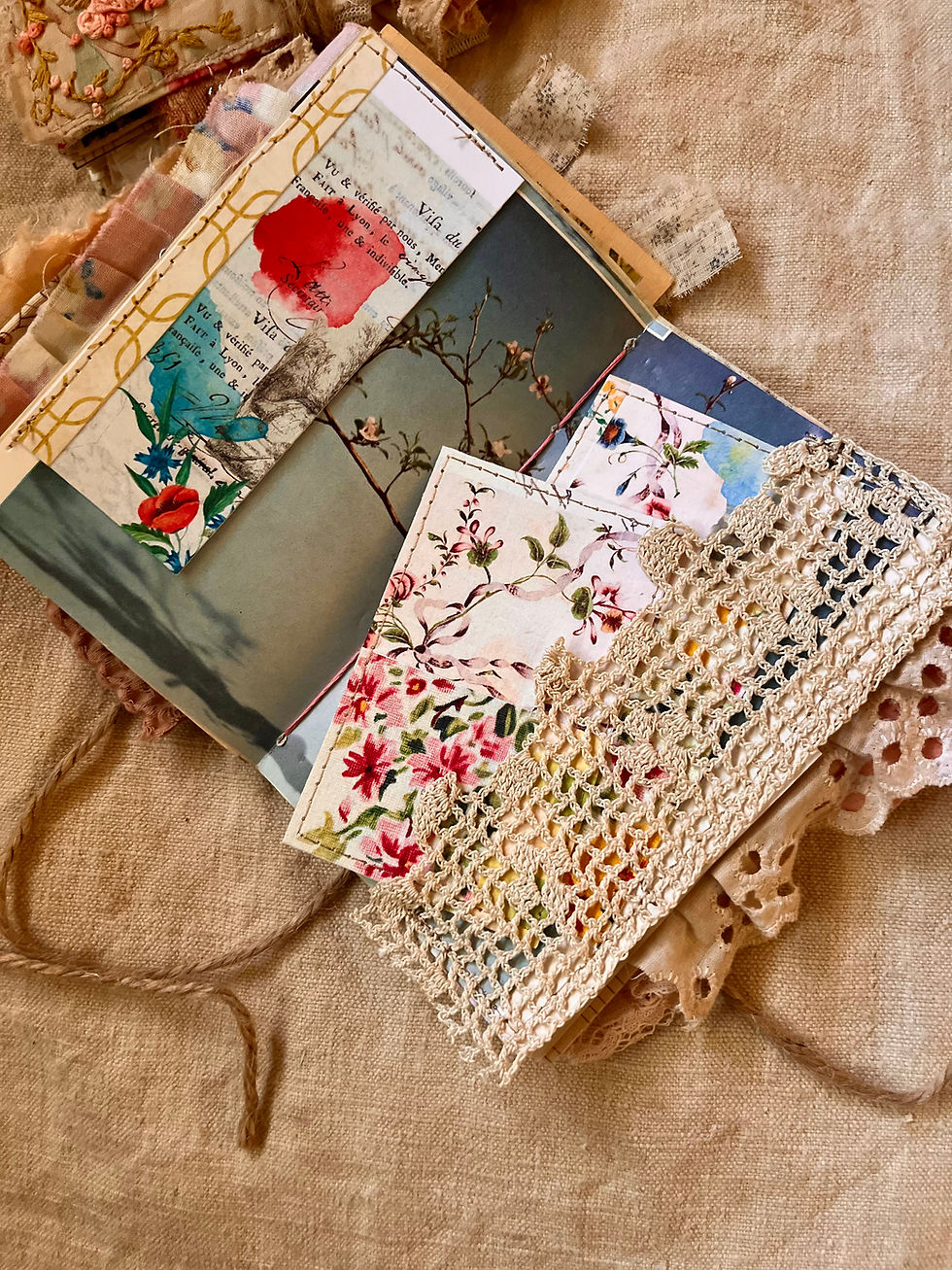 Thumbnail: embroidered field notes journal 
