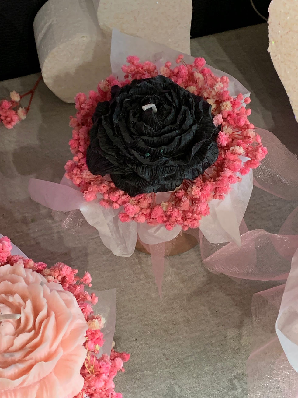 Thumbnail: SINGLE ROSE CANDLE BOUQUETS