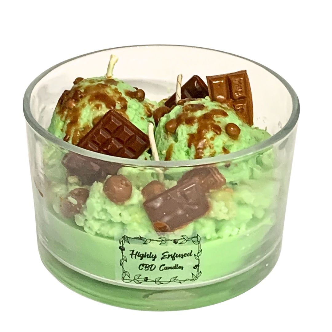 MINT CHOC CHIP SCOOP ICECREAM CANDLE 55cl