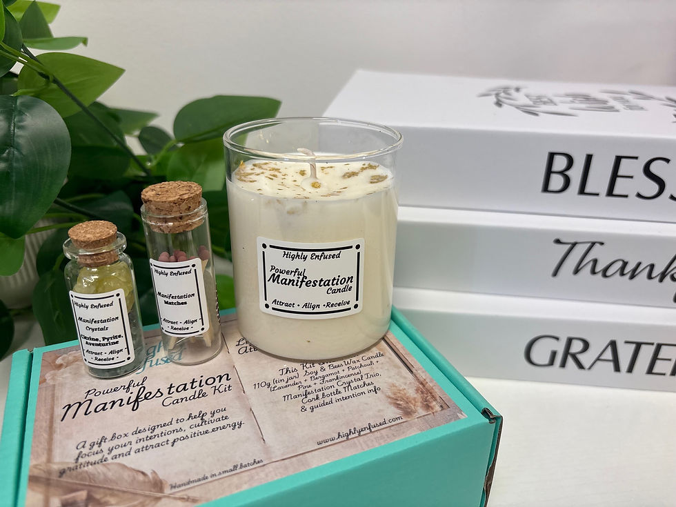 Thumbnail: Medium Manifestation Candle Kit - Glass jar with lid
