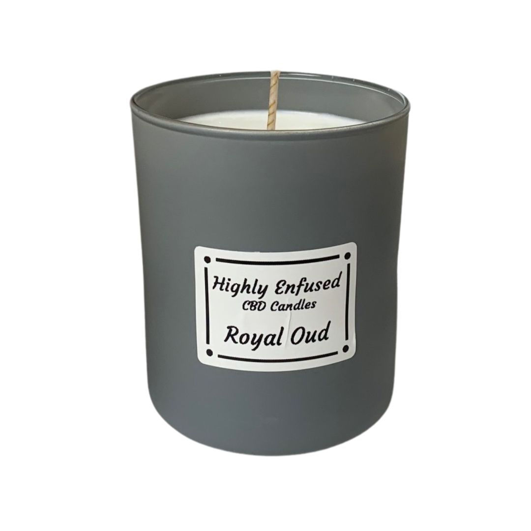 ROYAL OUD CANDLE IN GREY JAR 20cl