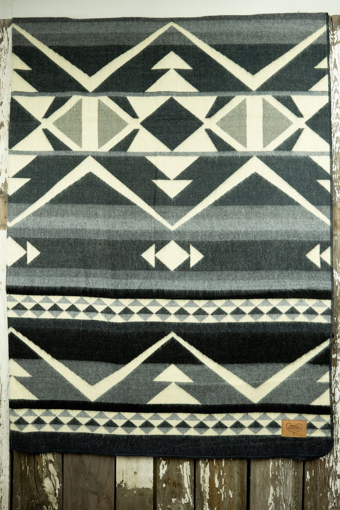 Heartprint Threads Throw Blanket - 65 x 68" acumen smoke & mirrors