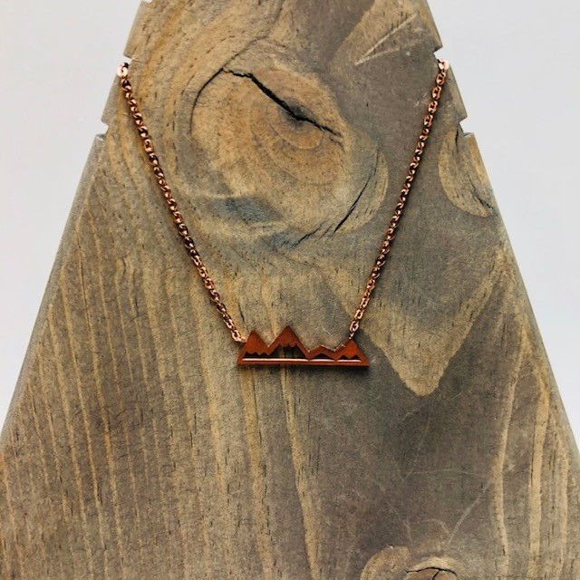 Thumbnail: Wonderland - mountain necklace rose gold