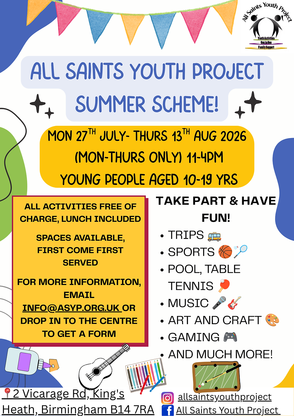 All Saints Summer Scheme 2026