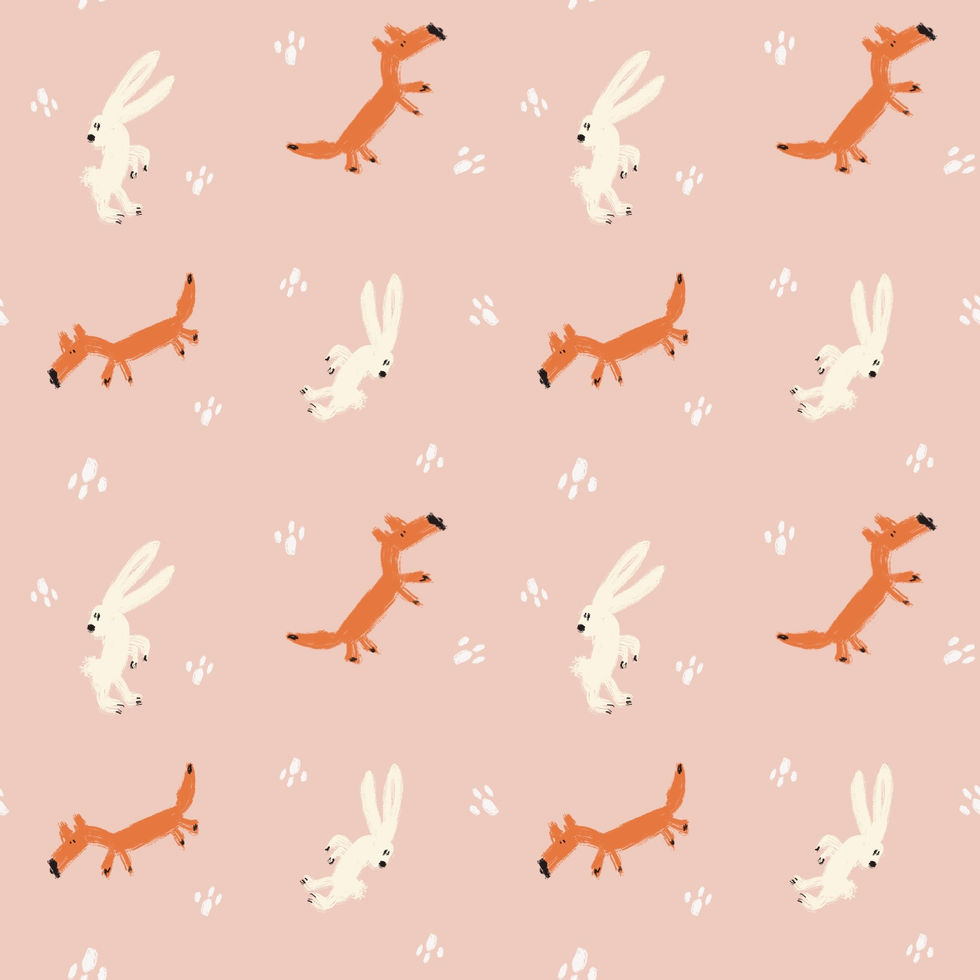 fox and rabit pattern