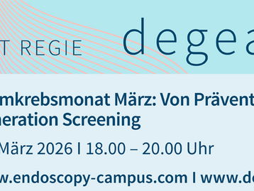 11.03.26 I degea live – Darmkrebsmonat März: Von Prävention bis Next Generation Screening