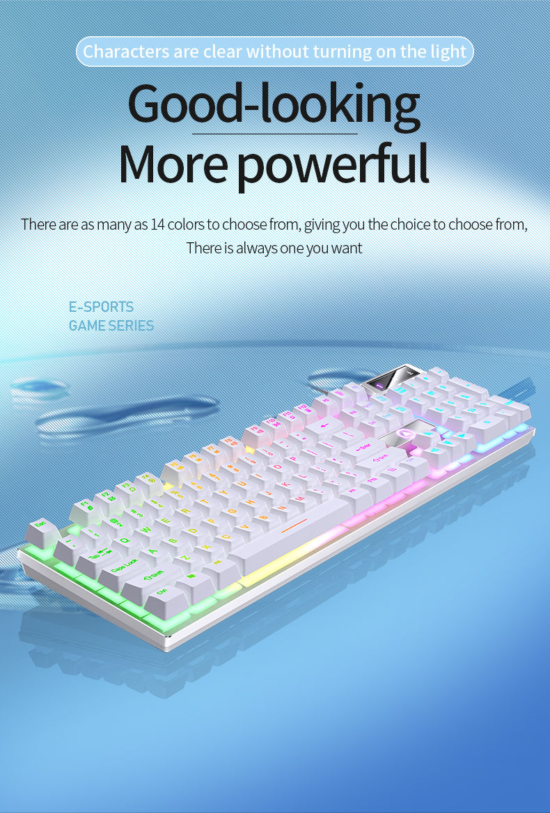 Thumbnail: YINDIAO Keyboard Gaming Wired Laptop Desktops PC Computer Office Accessories Low