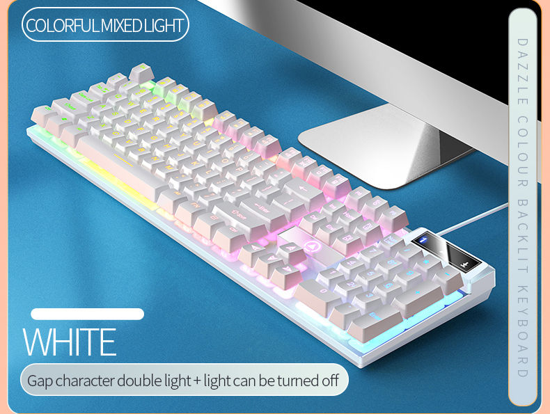 Thumbnail: YINDIAO Keyboard Gaming Wired Laptop Desktops PC Computer Office Accessories Low