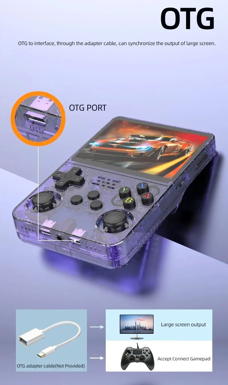 Thumbnail: ARKOS R36S Retro Handheld Game Console Linux System 3.5-inch IPS Screen Video Pl