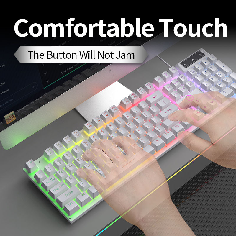 Thumbnail: YINDIAO Keyboard Gaming Wired Laptop Desktops PC Computer Office Accessories Low
