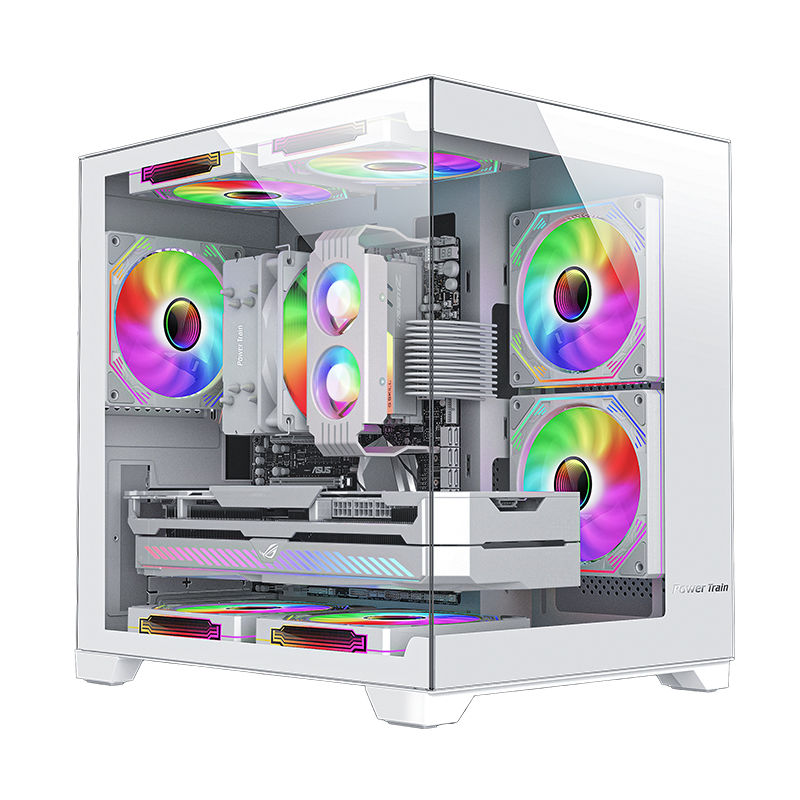 Thumbnail: Power Train  Coloured Glaze PC Case Sea View Room 270°full view without column 