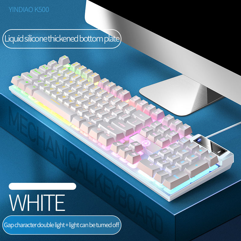 Thumbnail: YINDIAO Keyboard Gaming Wired Laptop Desktops PC Computer Office Accessories Low