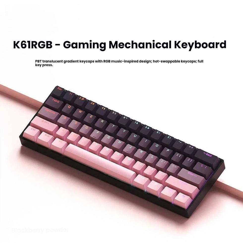 Thumbnail: K61 USB Mini Mechanical Gaming Wired Keyboard Hot-Swappable Mechanical Keyboard 