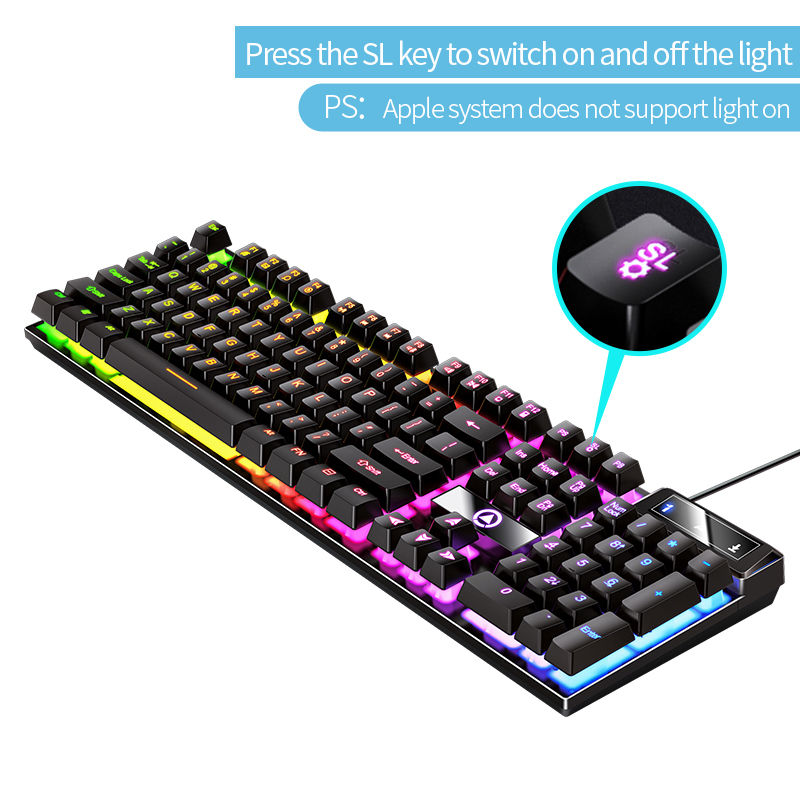 Thumbnail: YINDIAO Keyboard Gaming Wired Laptop Desktops PC Computer Office Accessories Low