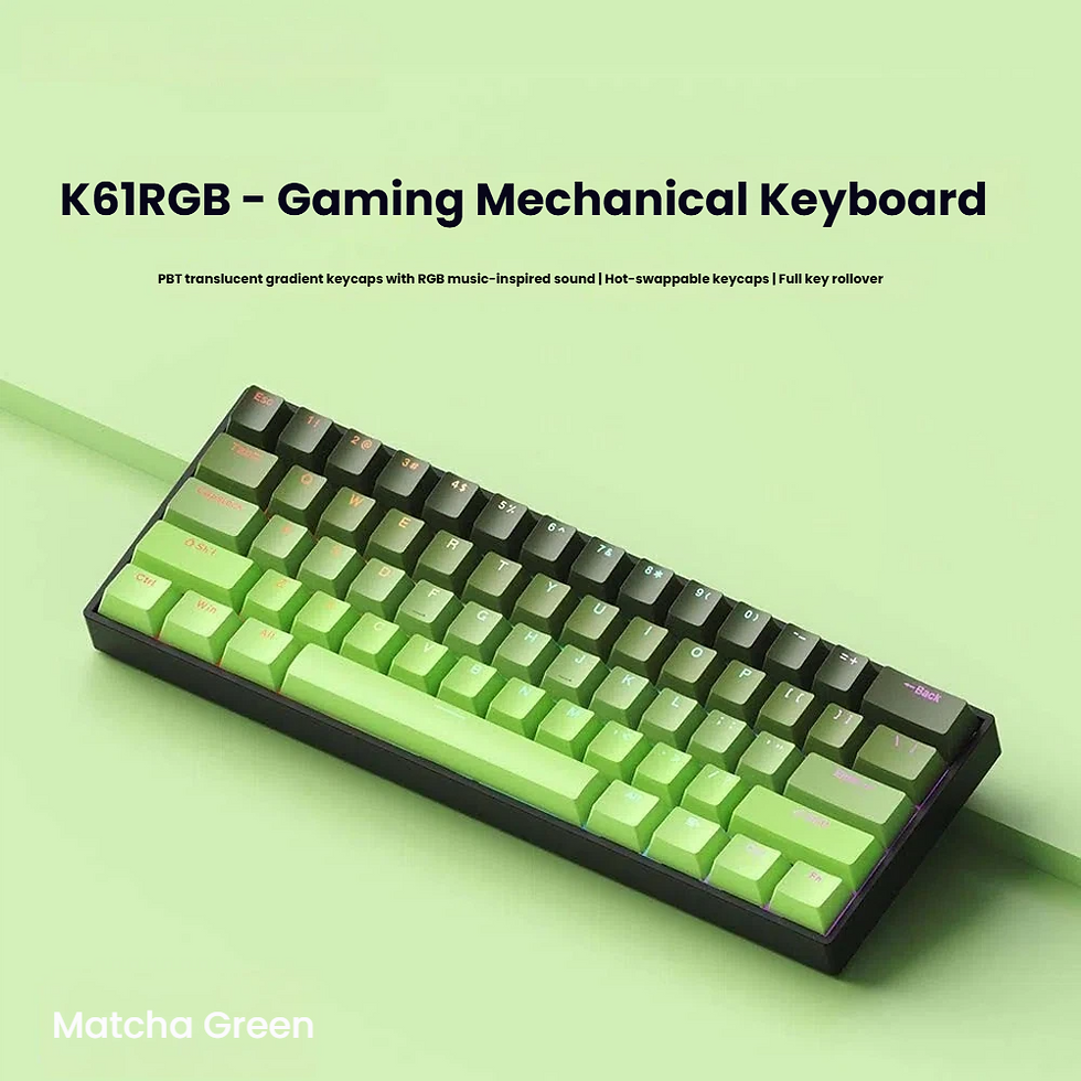 Thumbnail: K61 USB Mini Mechanical Gaming Wired Keyboard Hot-Swappable Mechanical Keyboard 
