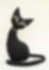 Art Deco black cat soft toy art doll ornament сидящая черная кошка