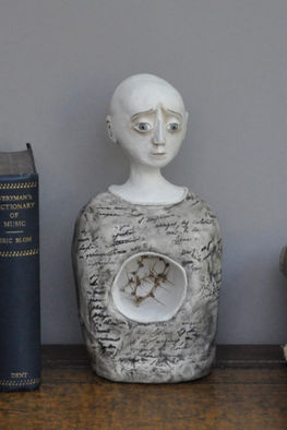 Anxiety mixed media sculpture art doll