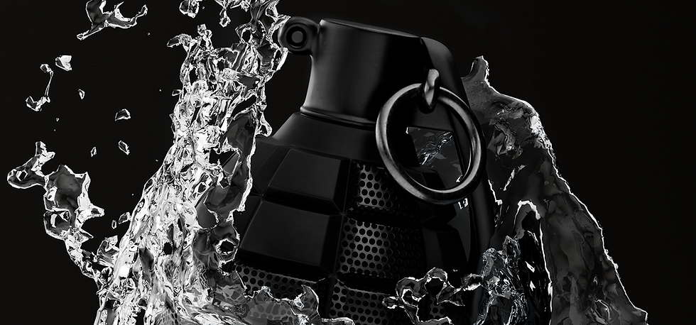 3D rendering of a Granada Bluetooth speaker, portable modern audio design