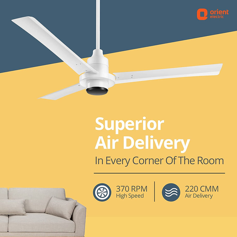 Thumbnail: Orient Electric I-Tome 1200mm 26W BLDC Energy Saving Ceiling Fan