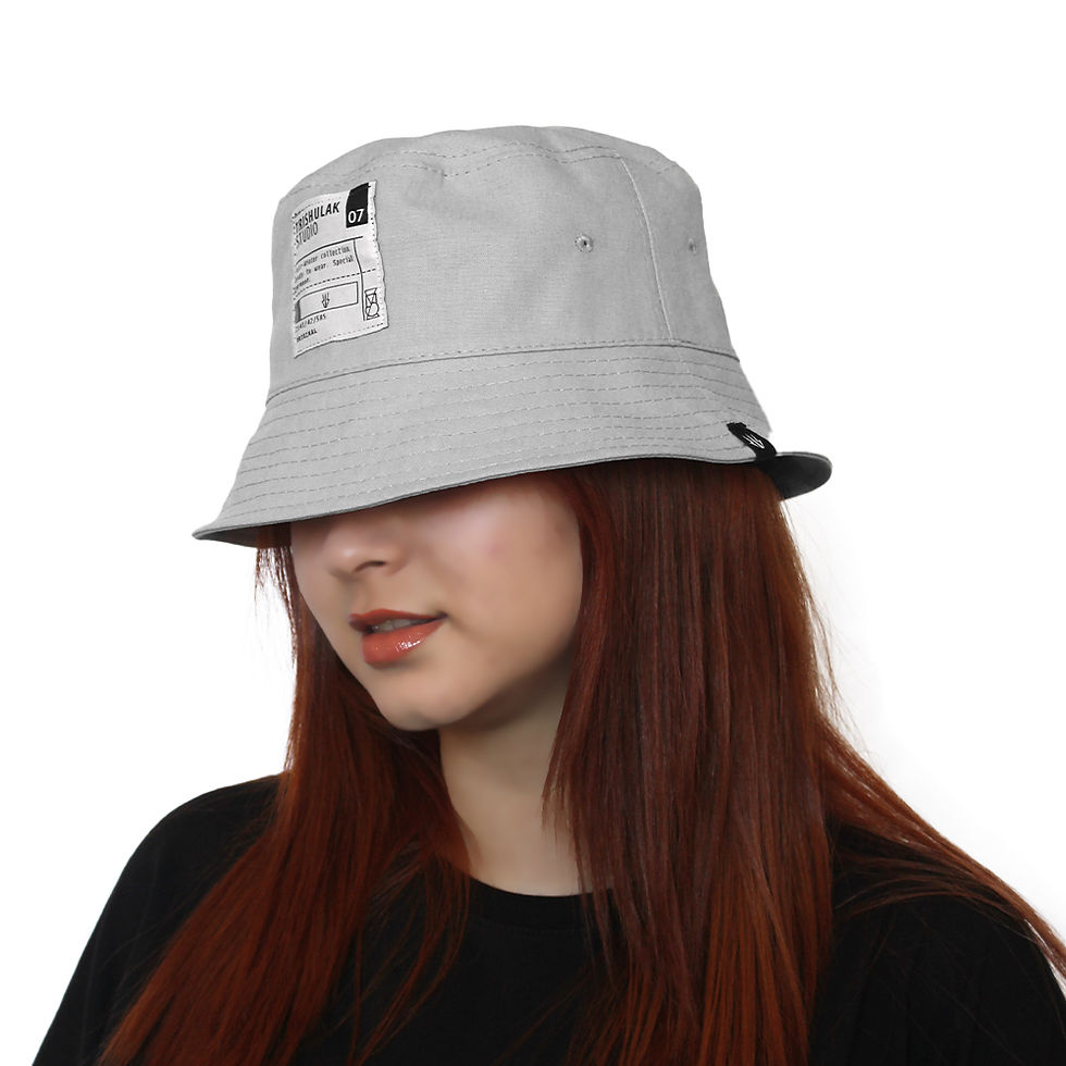 Küçük resim: Gri Unisex Kova Şapka