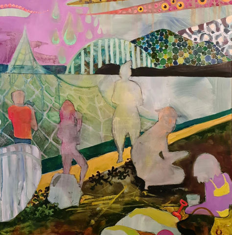 Veneen viemää 2022. Oil painting, 80x100cm, 390 €