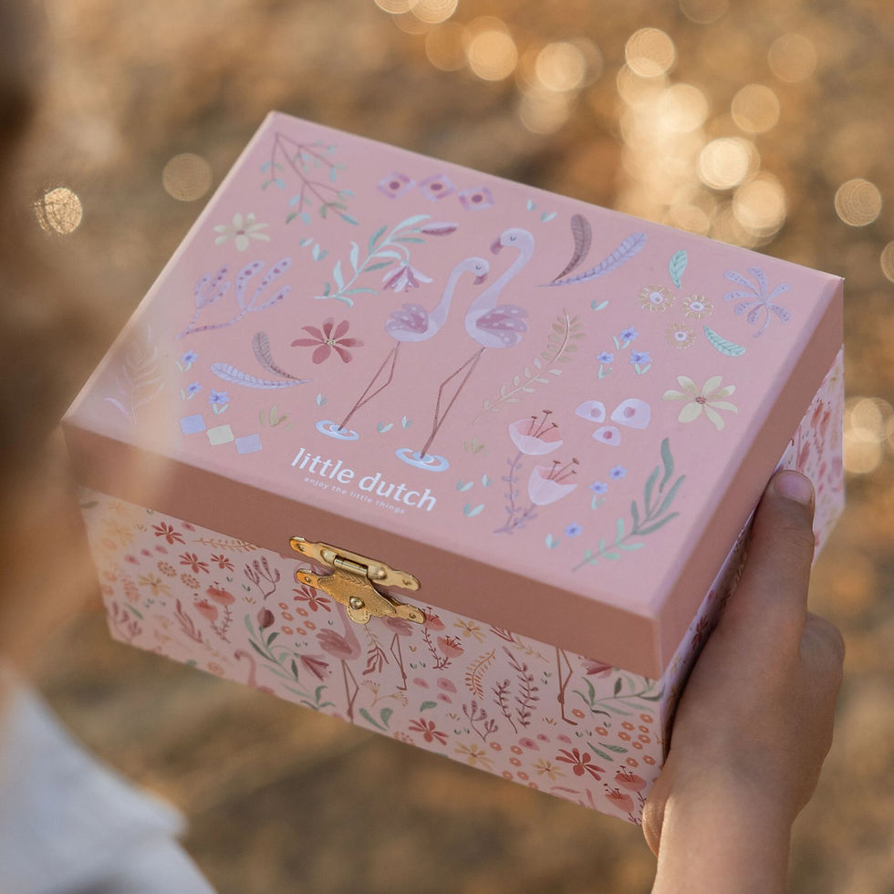 Thumbnail: Musical Jewellery Box - Safari Flamingo