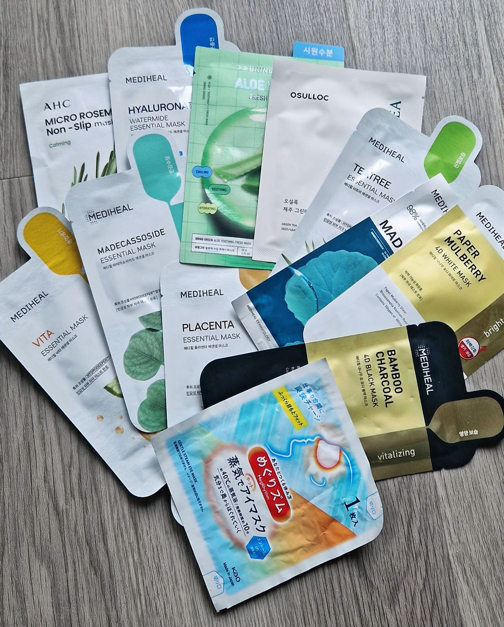 My collection of facial masks