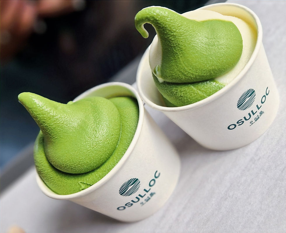 Green tea ice cream