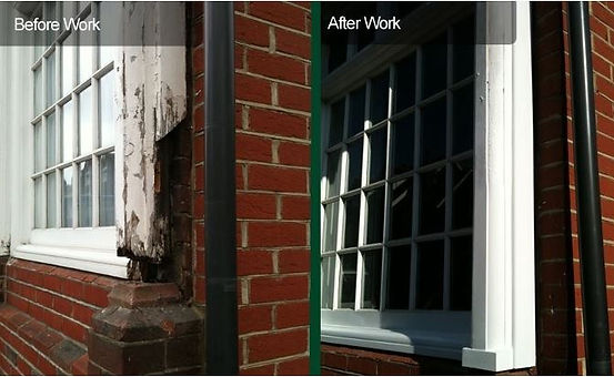 before and after sash windows repairs du