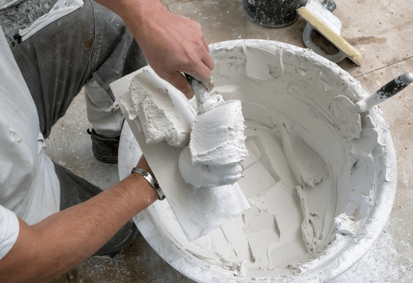 Preparing material to plaster old house