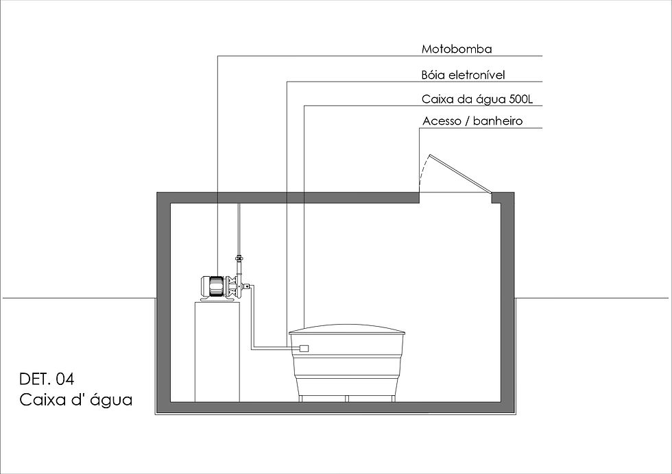 Detalhamento caixa da água