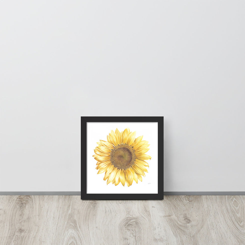 Thumbnail: Sunflower Giclee Print Framed - choose size/colour