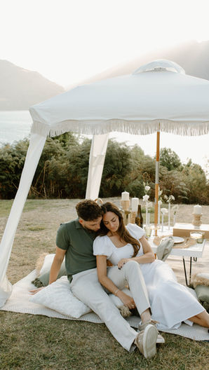 A Summer Engagement Picnic by Lake Wakatipu