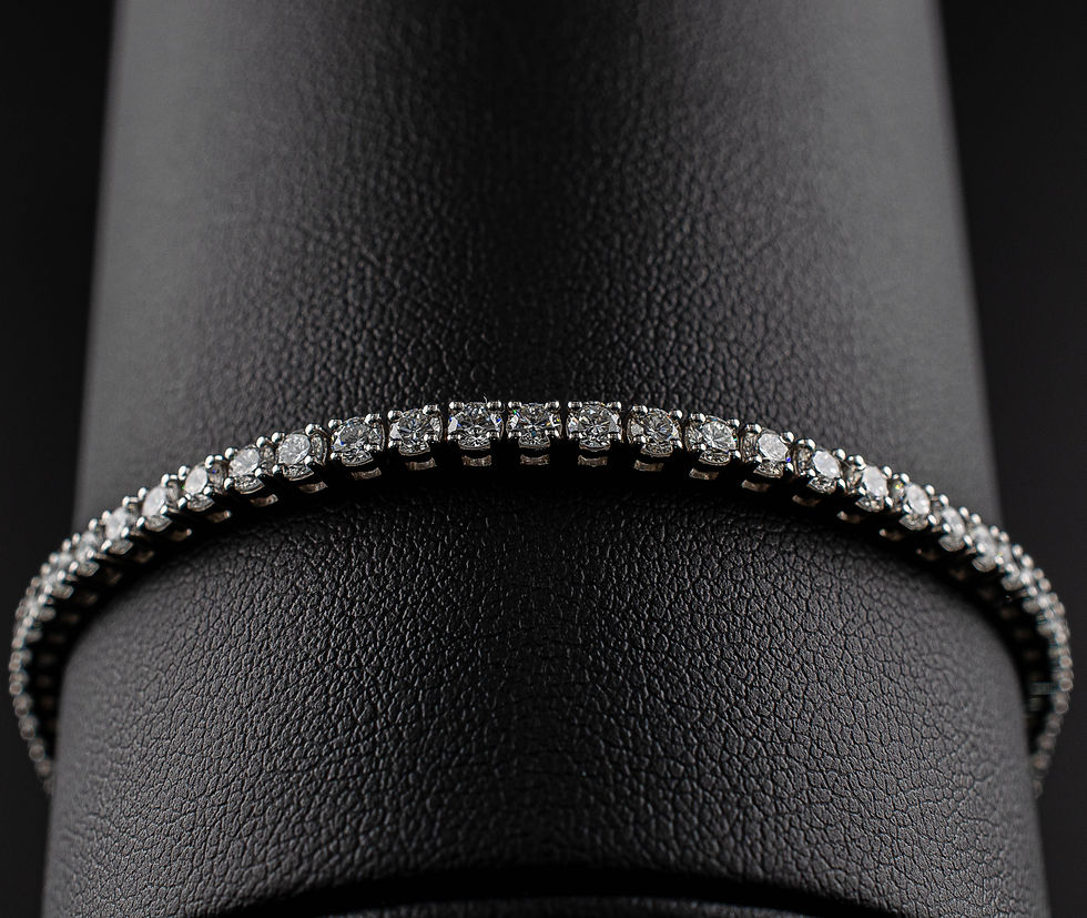 Thumbnail: Diamond Tennis Bracelet 3.76ct / 7 inch – 14k White Gold