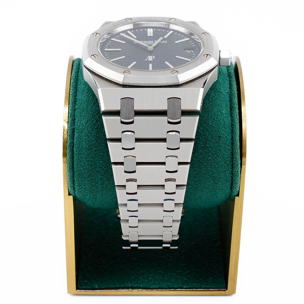 Thumbnail: Audemars Piguet Royal Oak Jumbo 39 - Blue Tapisserie Dial - 15202ST - 2018
