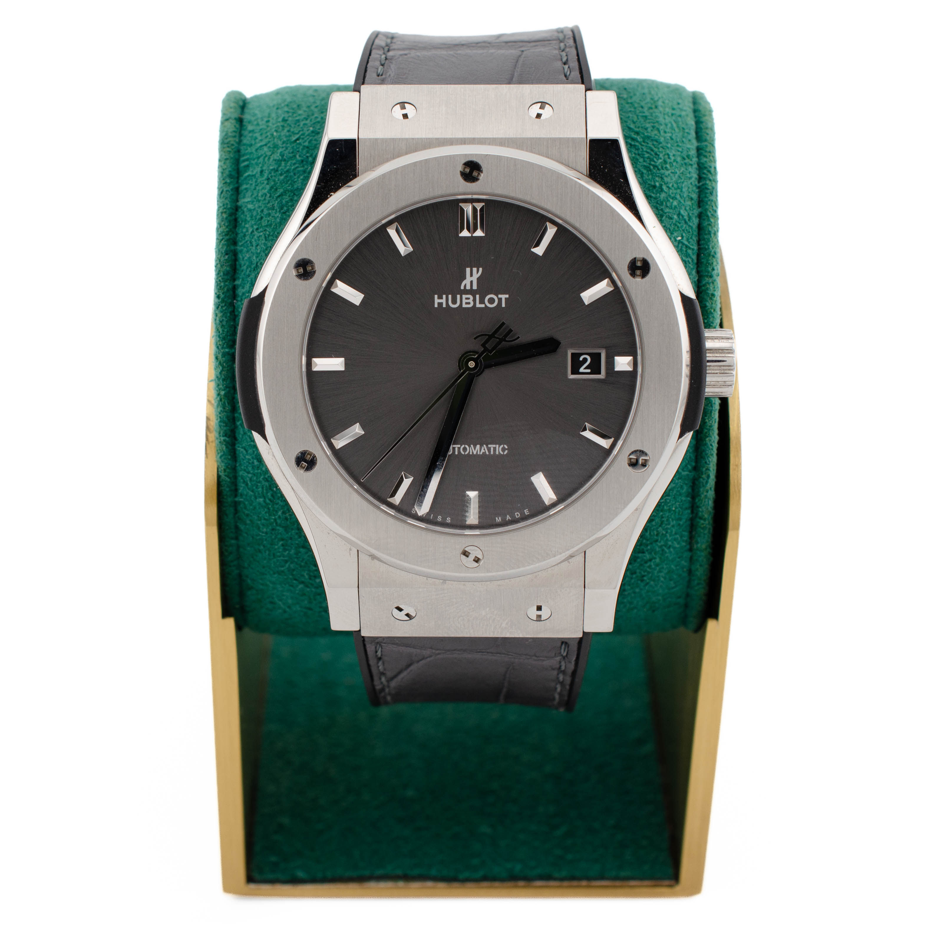 Hublot Classic Fusion 42 - Titanium - Racing Grey Dial - Alligator Strap - 2022