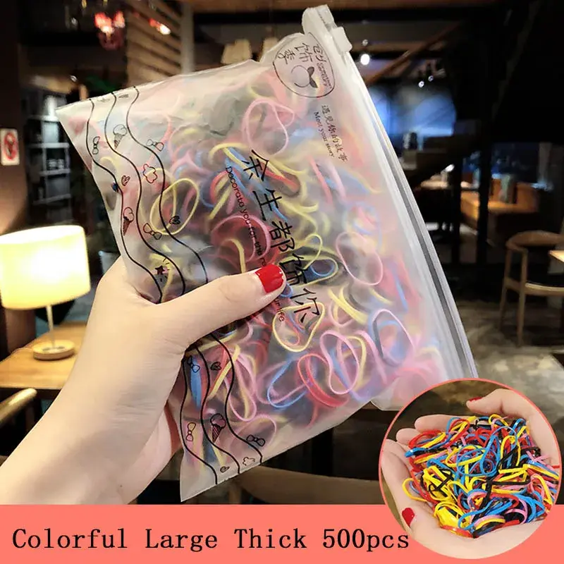 Miniatura: 1000pcs/Pack Girls Colorful Small Disposable Rubber Bands Gum for Ponytail Hold