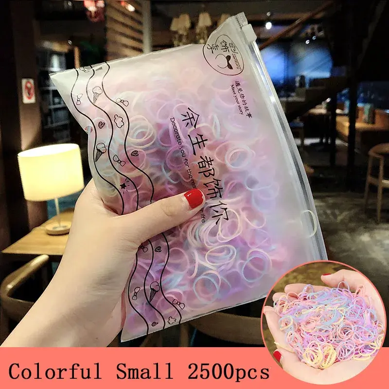 Miniatura: 1000pcs/Pack Girls Colorful Small Disposable Rubber Bands Gum for Ponytail Hold