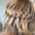 Bridesmaids hairstyle braid plait waterfall
