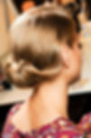 Short hair low bun twist