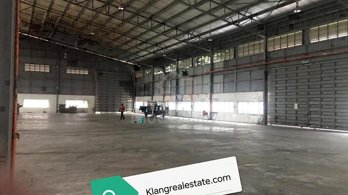 Port Klang nearby Telok Gong Factory for Rent c/w High Power Supply & Overhead Crane