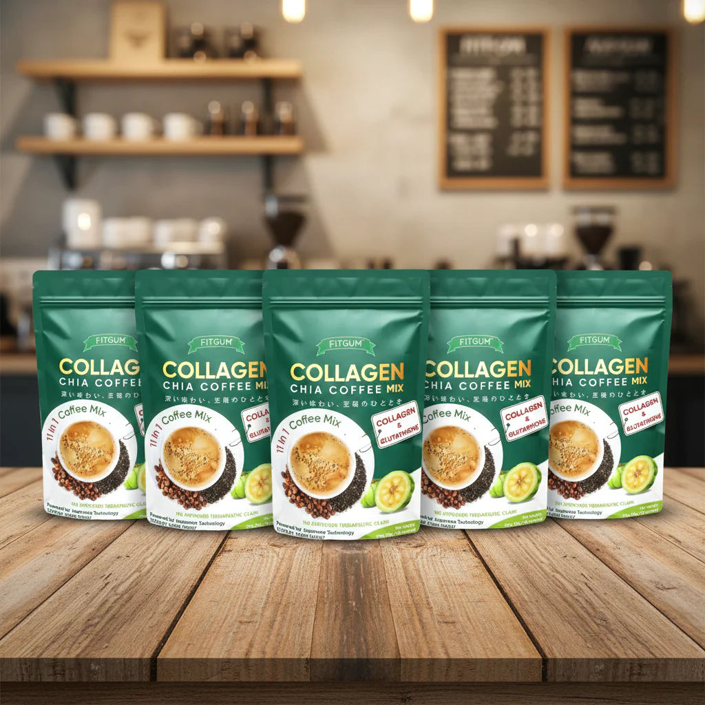 Fitgum Collagen Chia Coffee Bundle of 5